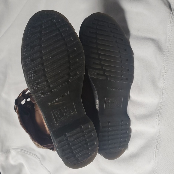 Dr. Marten Aimilita Ribbon Lace-up Boots Size 8 Brown 9 Eyelet Foldover Womens - Picture 12 of 12